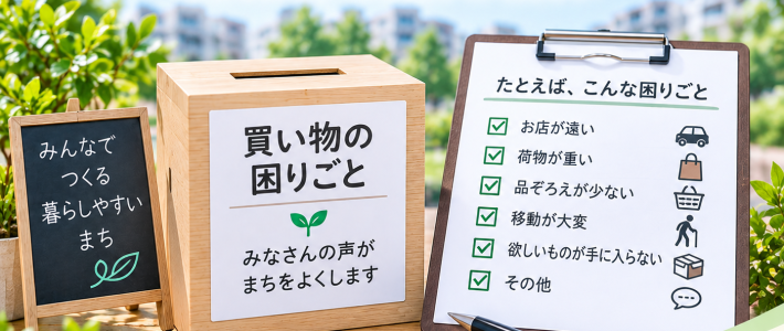 買い物の困りごと募集と応募状況